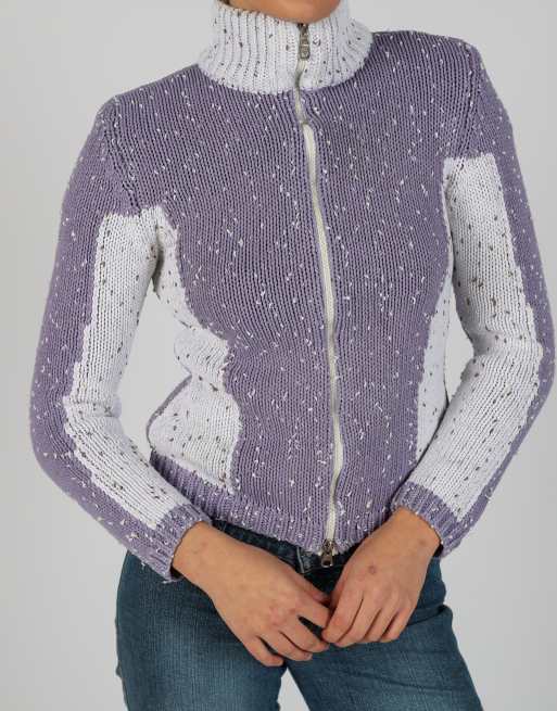 Vintage Unbranded S knitted jumper in lilac purple, 4 of 4