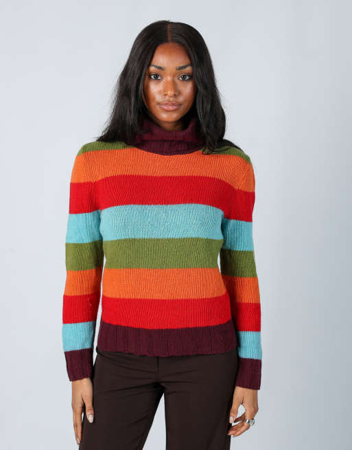 Vintage Unbranded S knitted jumper in multi colured