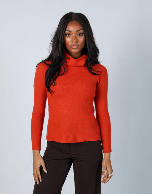 Vintage Unbranded S knitted jumper in orange