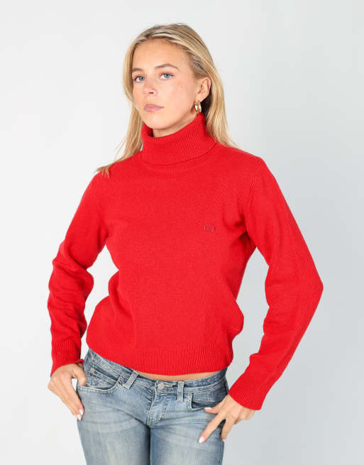 Vintage Unbranded S knitted jumper in red