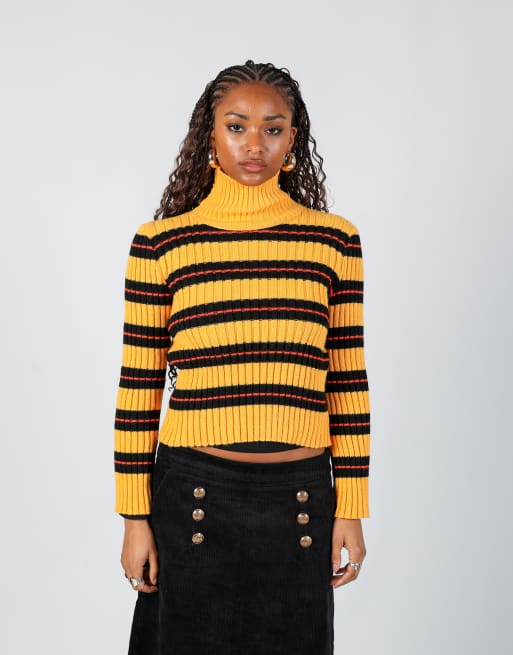 Vintage Unbranded S knitted jumper in yellow