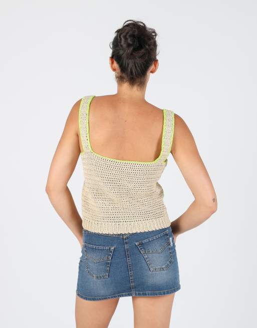 Vintage Unbranded S knitted top in beige, 2 of 4