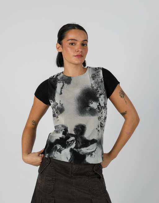 Vintage Unbranded S knitted top in black, 1 of 4