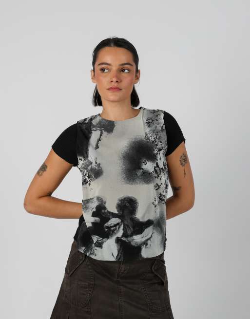 Vintage Unbranded S knitted top in black, 3 of 4