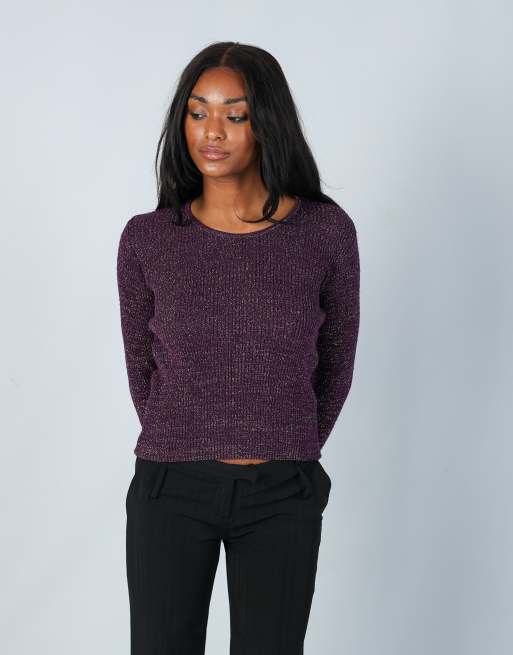 Vintage Unbranded S knitted top in purple