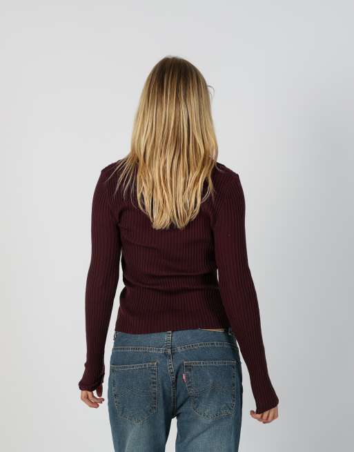 Vintage Unbranded S knitted top in purple, 2 of 4