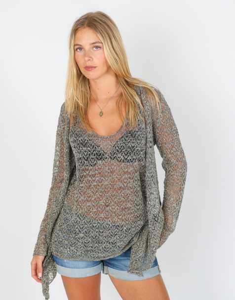 Vintage Unbranded S knitted top in silver - view 1