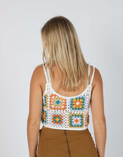 Vintage Unbranded S knitted top in white, 2 of 4