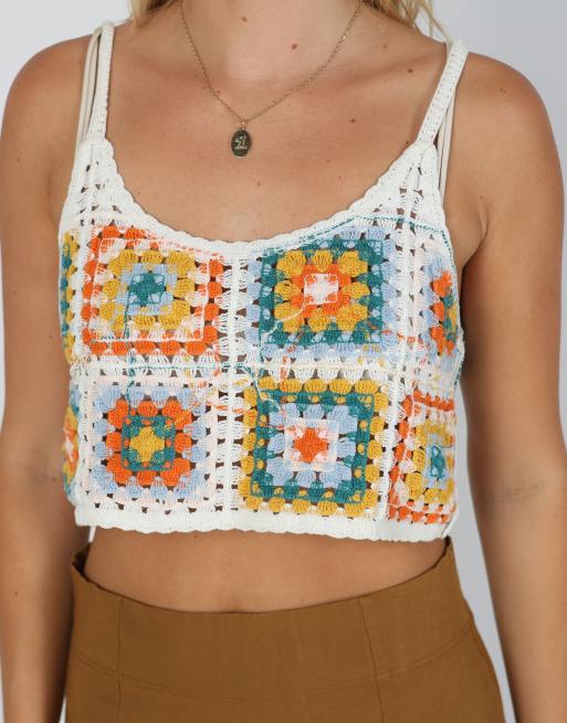 Vintage Unbranded S knitted top in white, 4 of 4