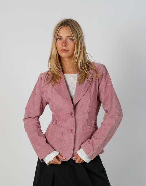 Vintage Unbranded S leather jacket in baby pink - view 1