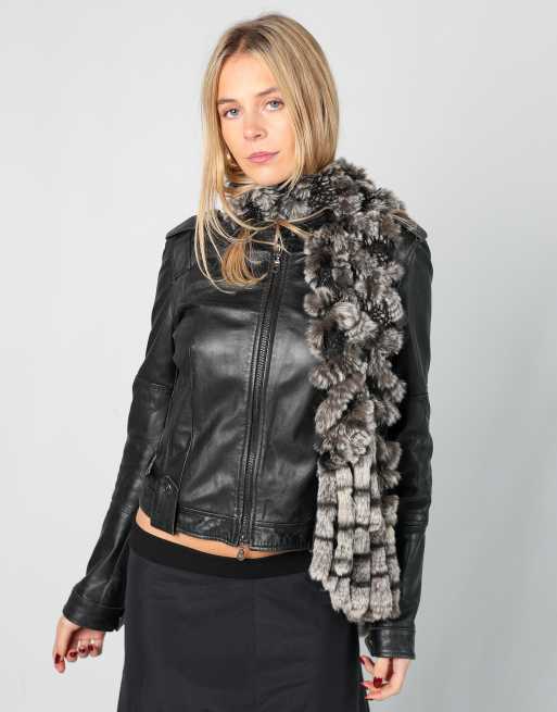 Vintage Unbranded S leather jacket in black