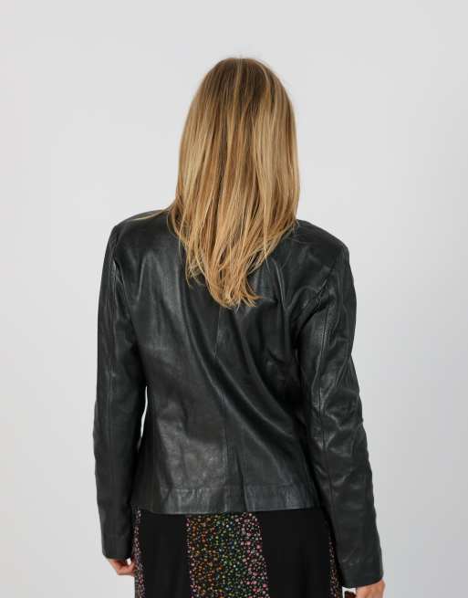 Vintage Unbranded S leather jacket in black, 2 of 4