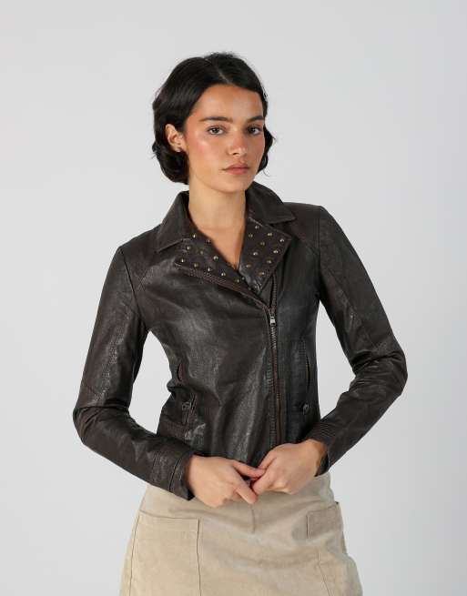 Vintage Unbranded S leather jacket in brown, 1 of 4
