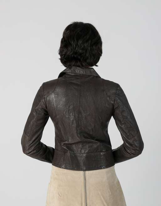 Vintage Unbranded S leather jacket in brown, 2 of 4