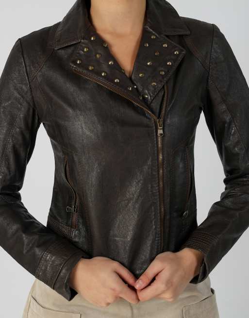 Vintage Unbranded S leather jacket in brown, 4 of 4