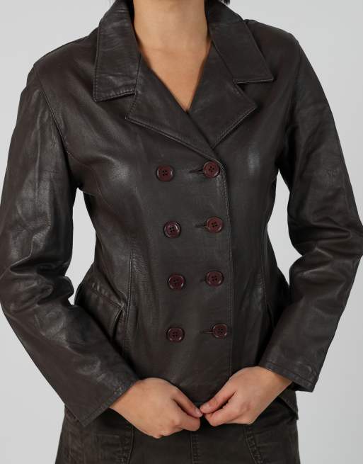 Vintage Unbranded S leather jacket in brown, 4 of 4