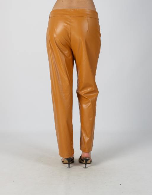 Vintage Unbranded S leather trousers in tan, 4 of 4