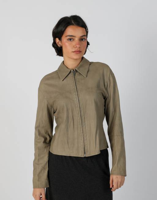 Vintage Unbranded S light jacket in khaki green, 1 of 4