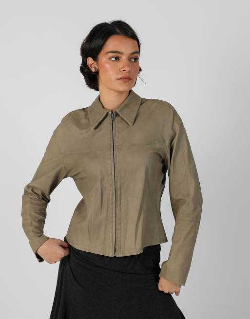 Vintage Unbranded S light jacket in khaki green, 3 of 4