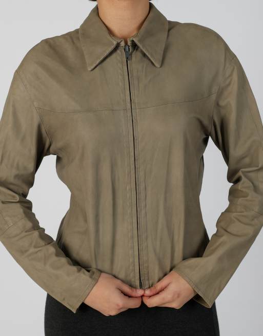 Vintage Unbranded S light jacket in khaki green, 4 of 4