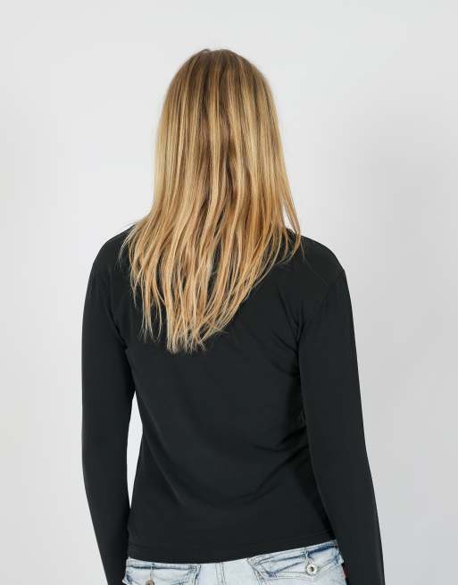 Vintage Unbranded S long sleeve top in black, 2 of 4