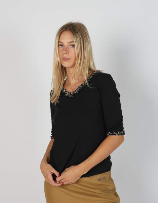 Vintage Unbranded S long sleeve top in black