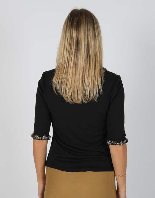 Vintage Unbranded S long sleeve top in black, 2 of 4