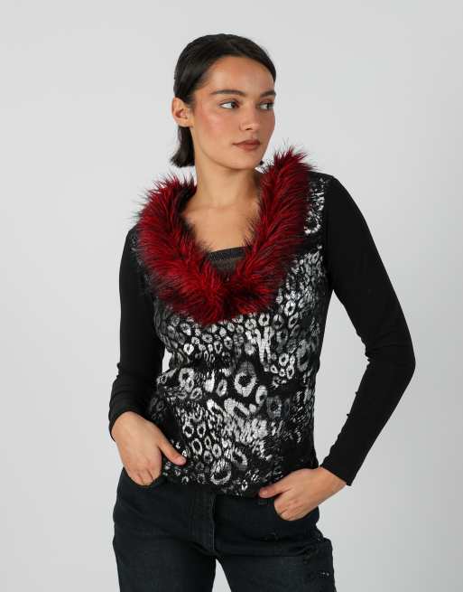 Vintage Unbranded S long sleeve top in black, 3 of 4