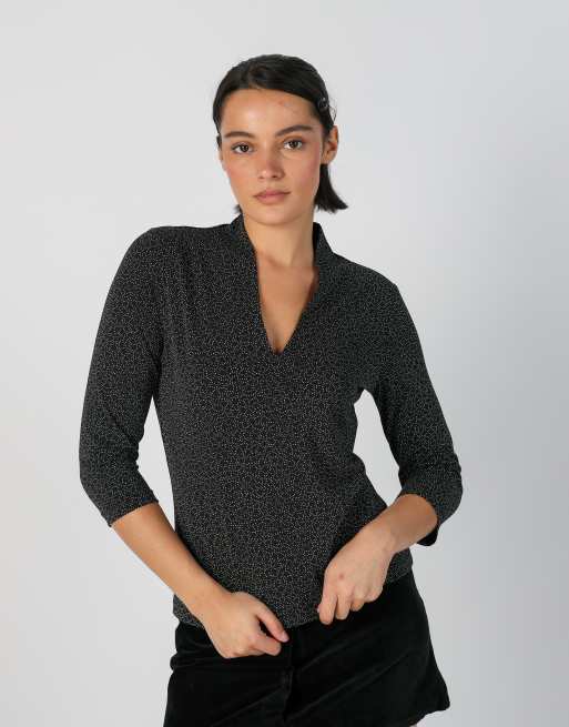 Vintage Unbranded S long sleeve top in black, 1 of 4