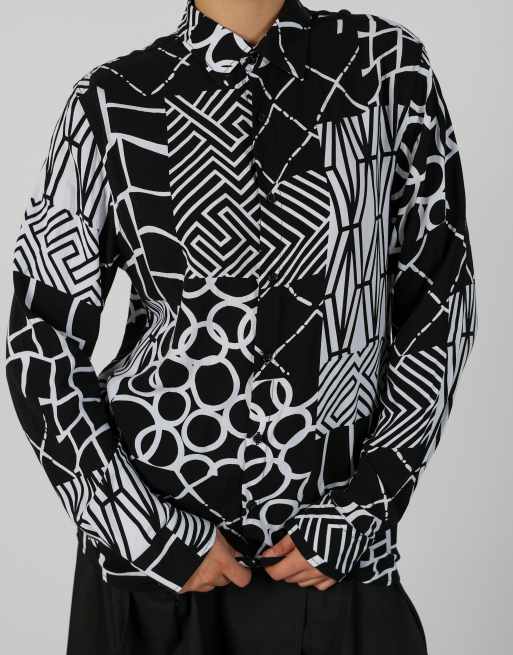 Vintage Unbranded S long sleeve top in black, 4 of 4