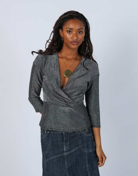 Vintage Unbranded S long sleeve top in black - view 1