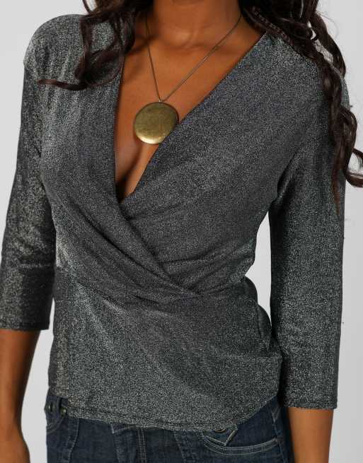Vintage Unbranded S long sleeve top in black, 4 of 4