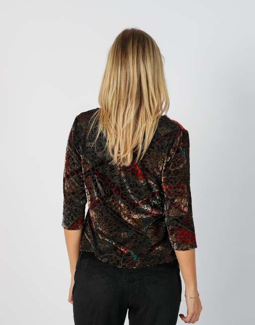 Vintage Unbranded S long sleeve top in brown, 2 of 4