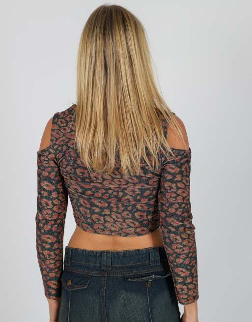 Vintage Unbranded S long sleeve top in orange, 2 of 4