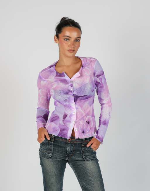 Vintage Unbranded S long sleeve top in purple
