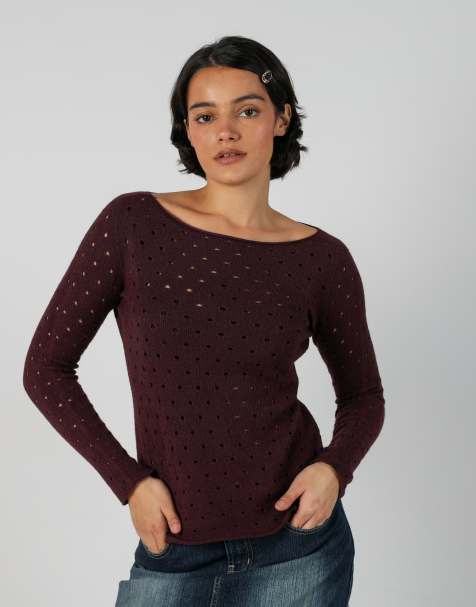 Vintage Unbranded S long sleeve top in purple - view 1