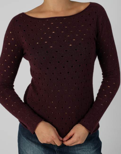 Vintage Unbranded S long sleeve top in purple, 4 of 4
