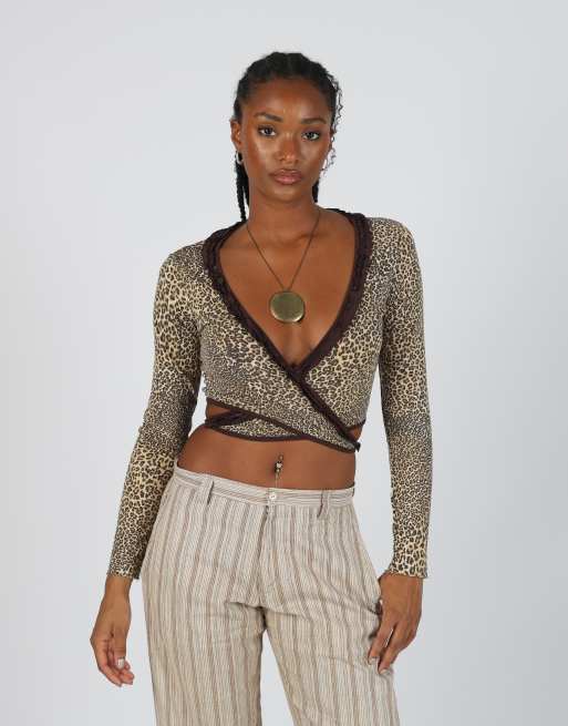 Vintage Unbranded S long sleeve top in tan