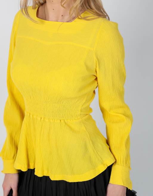 Vintage Unbranded S long sleeve top in yellow, 4 of 4