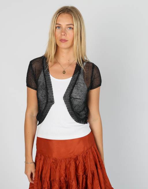 Vintage Unbranded S mesh top in black
