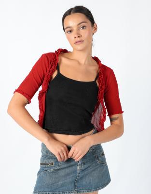 Vintage Unbranded S Mesh Top Red