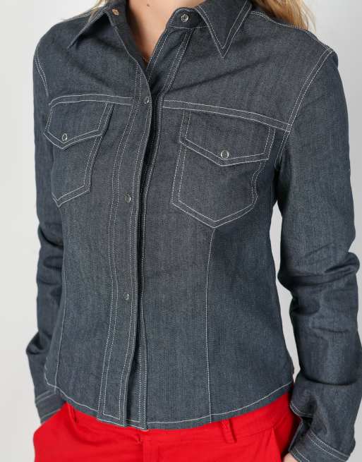 Vintage Unbranded S shirt in blue, 4 of 4