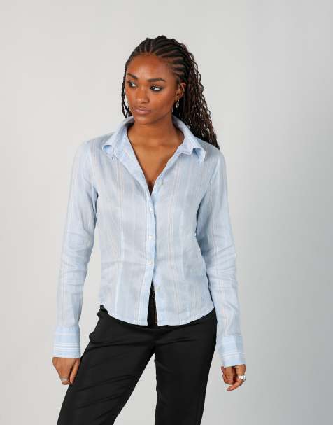 Vintage Unbranded S shirt in light blue - view 1