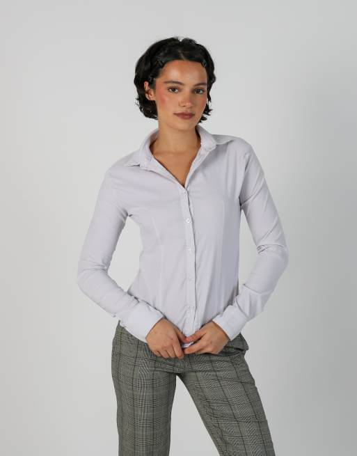 Vintage Unbranded S shirt in light grey, 1 of 4