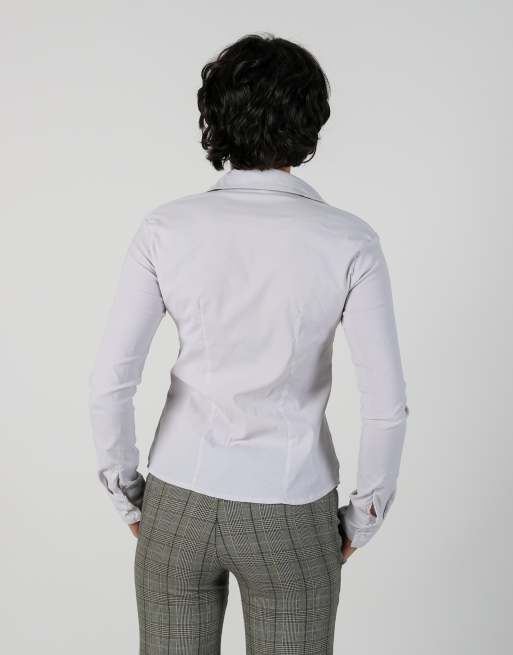 Vintage Unbranded S shirt in light grey, 2 of 4