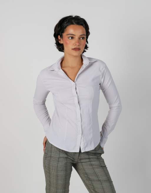 Vintage Unbranded S shirt in light grey, 3 of 4