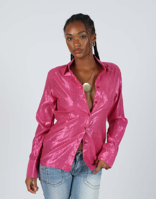 Vintage Unbranded S shirt in pink, 3 of 4