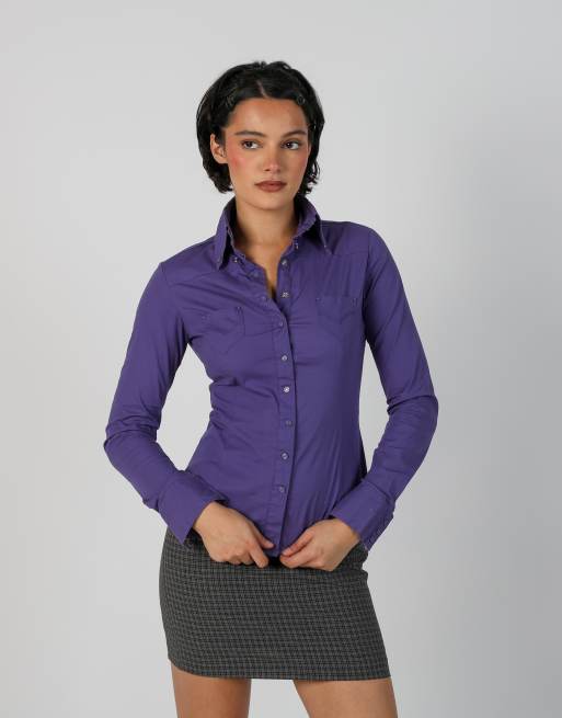 Vintage Unbranded S shirt in purple, 1 of 4