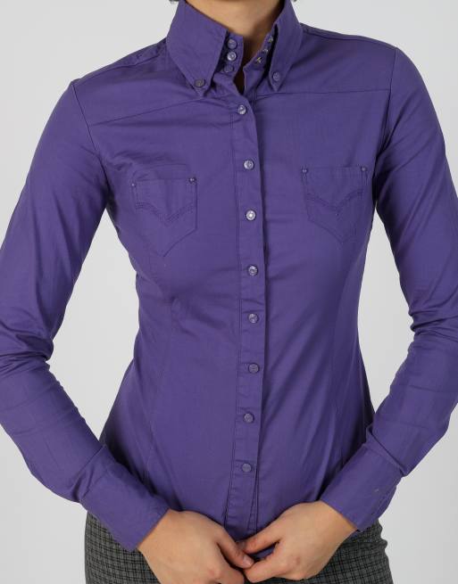Vintage Unbranded S shirt in purple, 4 of 4
