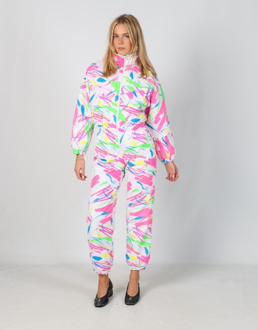 Vintage Unbranded S ski suit in ivory